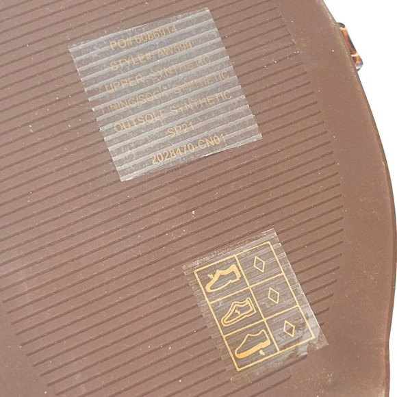 J. Crew Factory Tortoise Ankle Strap Flat Sandals Size 10 RUN SMALL SEE MEASURE - Picture 7 of 7